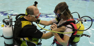 Exercises in the swimming pool