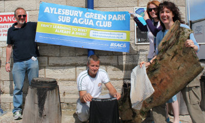 Aylesbury Green Park Divers with the more interesting litter they collected